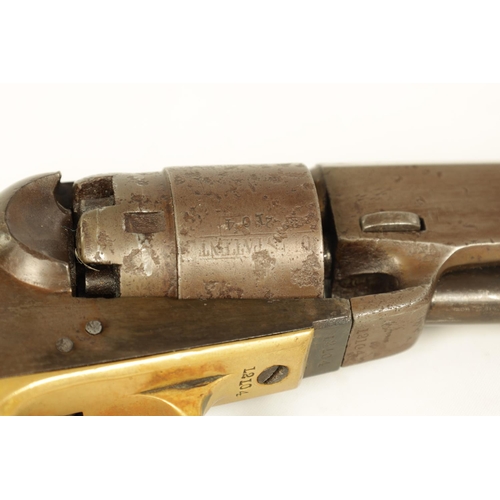 675 - A CASED COLT 1849 MODEL POCKET PERCUSSION REVOLVER NO. 12104 the octagonal barrel with New-York addr... 