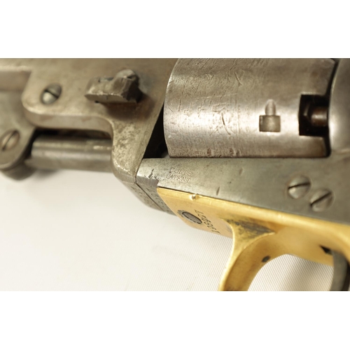 676 - A COLT 1851 MODEL NAVY PERCUSSION REVOLVER NO. 198927 the octagonal barrel with New-York address, si... 