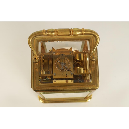 689 - HENRY CAPT, GENEVE. A RARE 19TH CENTURY STRIKING CARRIAGE CLOCK WITH RARE PIVOTED DETENT ESCAPEMENT ... 