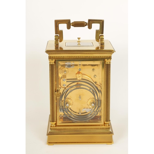 700 - MATHEW NORMAN. A 20TH CENTURY FRENCH REPEATING CARRIAGE CLOCK WITH MOONPHASE AND CALENDARWORK the su... 