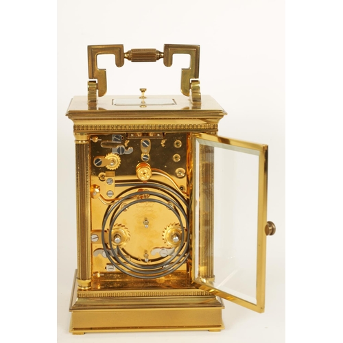 700 - MATHEW NORMAN. A 20TH CENTURY FRENCH REPEATING CARRIAGE CLOCK WITH MOONPHASE AND CALENDARWORK the su... 