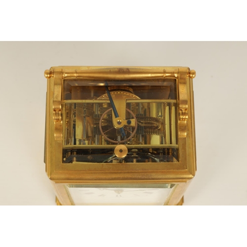 701 - ATT. PAUL GARNIER AND RETAILED BY DENT. A 19TH CENTURY FRENCH REPEATING CARRIAGE CLOCK WITH CHAFF-CU... 