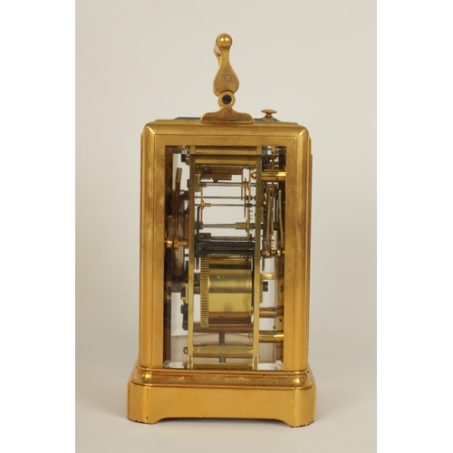 701 - ATT. PAUL GARNIER AND RETAILED BY DENT. A 19TH CENTURY FRENCH REPEATING CARRIAGE CLOCK WITH CHAFF-CU... 