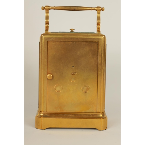 701 - ATT. PAUL GARNIER AND RETAILED BY DENT. A 19TH CENTURY FRENCH REPEATING CARRIAGE CLOCK WITH CHAFF-CU... 