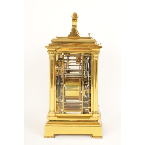 713 - MARGAINE. A FINE AND RARE 19TH CENTURY FRENCH GRAND SONNERIE CARRIAGE CLOCK WITH MOONPHASE AND CALEN... 