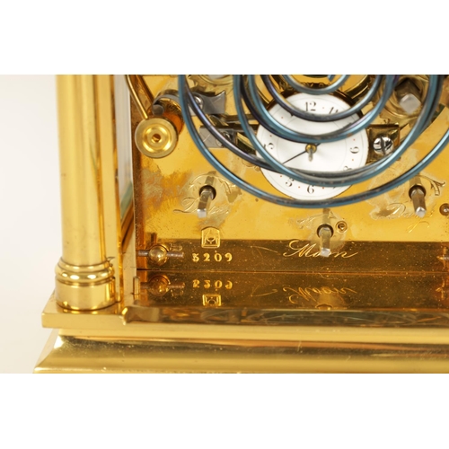 713 - MARGAINE. A FINE AND RARE 19TH CENTURY FRENCH GRAND SONNERIE CARRIAGE CLOCK WITH MOONPHASE AND CALEN... 