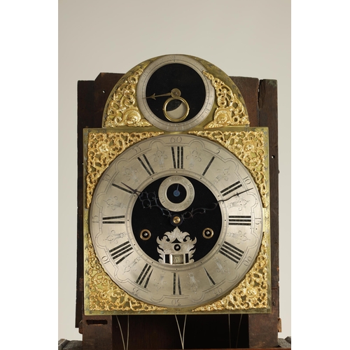 822 - DANIEL SEDDON, FRODSHAM. A MID 18TH CENTURY INLAID OAK THREE TRAIN EIGHT-DAY LONGCASE CLOCK the 12.5... 