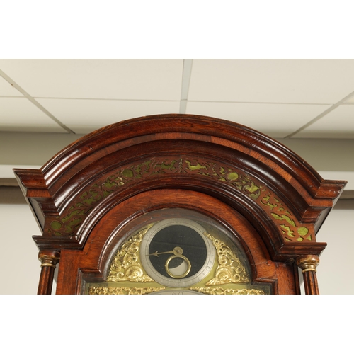 822 - DANIEL SEDDON, FRODSHAM. A MID 18TH CENTURY INLAID OAK THREE TRAIN EIGHT-DAY LONGCASE CLOCK the 12.5... 