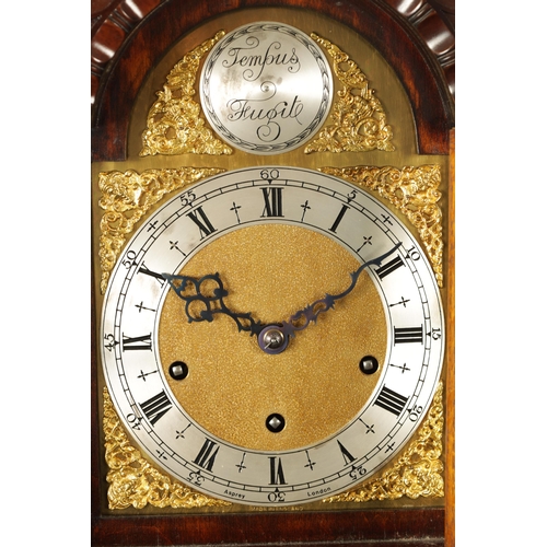 824 - AN EARLY 20TH CENTURY CHIPPENDALE STYLE MAHOGANY MINIATURE LONGCASE CLOCK the figured case with blin... 