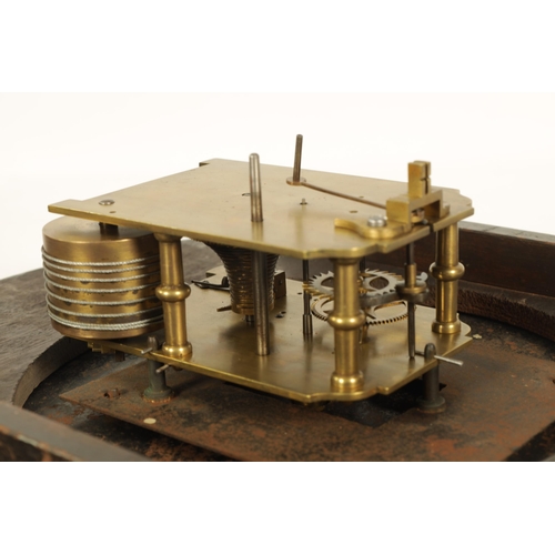 770 - JOYCE, WHITCHURCH. A MID 19TH CENTURY FUSEE RAILWAY CLOCK the figured mahogany case with scroll carv... 