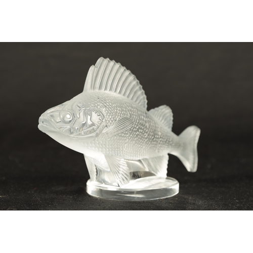 10 - A FRENCH RENE LALIQUE CLEAR AND FROSTED GLASS 'PERCHE' CAR MASCOT stencilled marks 'R. LALIQUE, FRAN... 