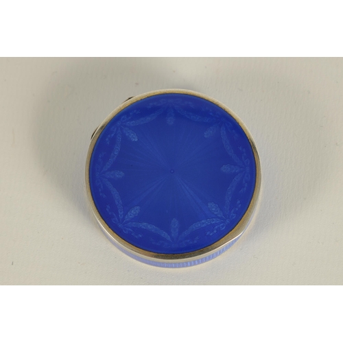 245 - A FINE EARLY 20TH CENTURY SILVER AND GUILLOCHE ENAMEL BOX BY MARIUS HAMMER - Norway, hallmarked .930... 