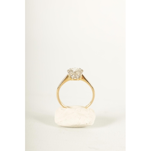 287 - A LADIES 18CT GOLD 1.5CT DIAMOND SOLITAIRE RING with brilliant cut diamond set in a white gold crown... 