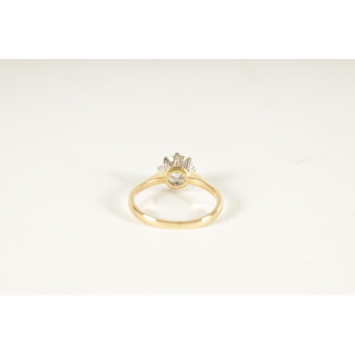 287 - A LADIES 18CT GOLD 1.5CT DIAMOND SOLITAIRE RING with brilliant cut diamond set in a white gold crown... 