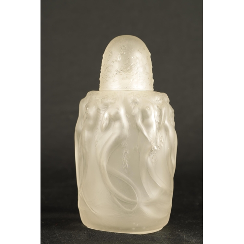 4 - A RENE LALIQUE OPALESCENT 'SIRENES' BRULE PARFUMS FROSTED PERFUME BURNER with original domed top and... 