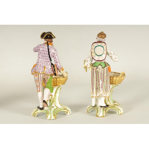 46 - A PAIR OF EARLY 19TH CENTURY MINTON PORCELAIN FIGURES finely enamelled and decorated in gilt, compri... 