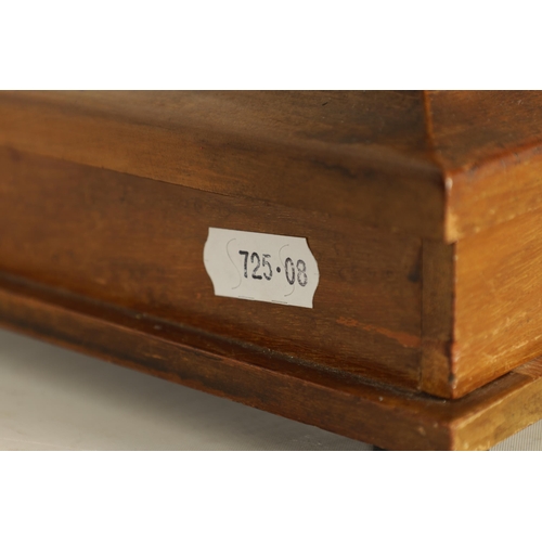 476 - A NEGRETTI & ZAMBRA MAHOGANY CASED BAROGRAPH having glazed lift off lid with bevelled glass panels o... 