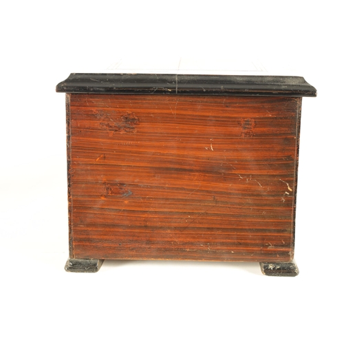 481 - A LATE 19TH CENTURY SWISS EIGHT AIRS CYLINDER MUSIC BOX the simulated rosewood case with hinged lid ... 