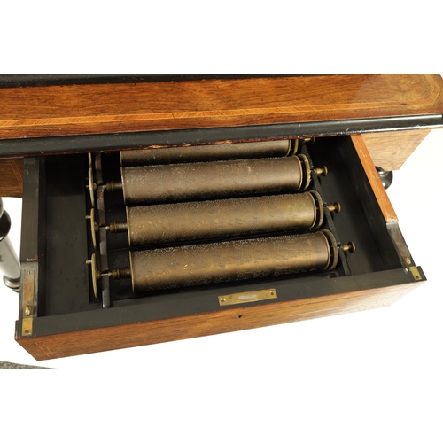 484 - A LATE 19TH CENTURY SWISS SIX CYLINDER INTERCHANGEABLE TABLE MUSIC BOX TITLED 36AIRS MANDOLINE - FAB... 