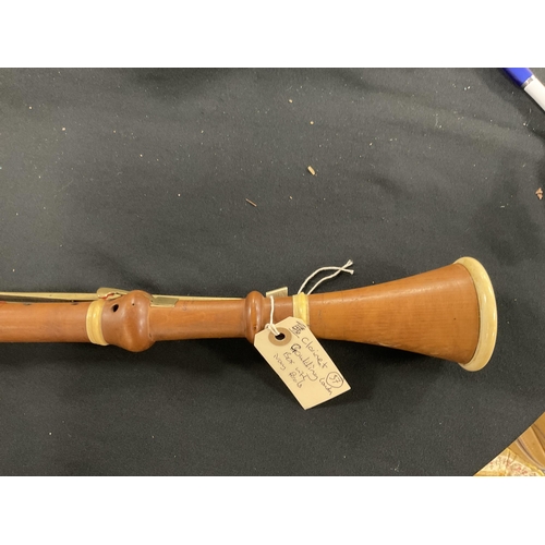 489 - AN EARLY 19TH CENTURY BOXWOOD AND IVORY CLARINET BY GOULDING, LONDON UK Ivory Act 2018 Exemption Sub... 