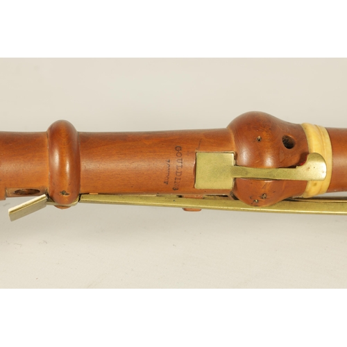 489 - AN EARLY 19TH CENTURY BOXWOOD AND IVORY CLARINET BY GOULDING, LONDON UK Ivory Act 2018 Exemption Sub... 