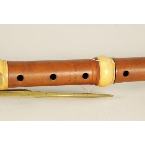 489 - AN EARLY 19TH CENTURY BOXWOOD AND IVORY CLARINET BY GOULDING, LONDON UK Ivory Act 2018 Exemption Sub... 