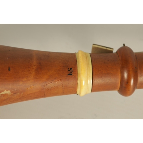 489 - AN EARLY 19TH CENTURY BOXWOOD AND IVORY CLARINET BY GOULDING, LONDON UK Ivory Act 2018 Exemption Sub... 