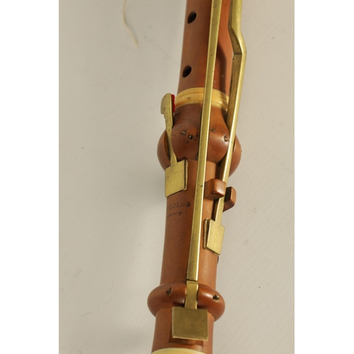 489 - AN EARLY 19TH CENTURY BOXWOOD AND IVORY CLARINET BY GOULDING, LONDON UK Ivory Act 2018 Exemption Sub... 