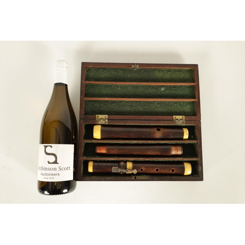 492 - A LATE 18TH CENTURY CASED BOXWOOD AND IVORY FLUTE BY KUSDER UK Ivory Act 2018 Exemption Submission R... 