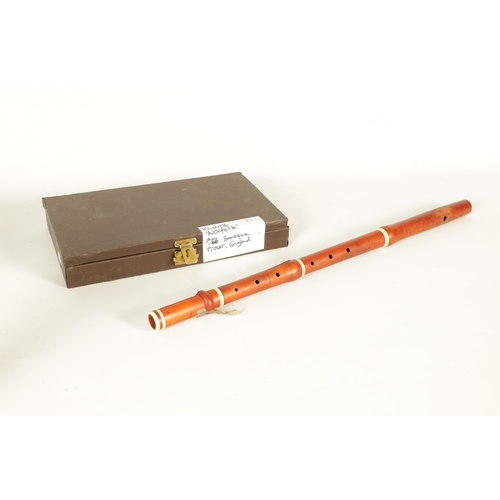 495 - AN EARLY 19TH CENTURY BOXWOOD AND IVORY FLUTE BY NORFOLK UK Ivory Act 2018 Exemption Submission Refe... 