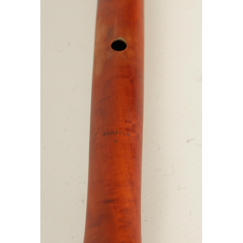 495 - AN EARLY 19TH CENTURY BOXWOOD AND IVORY FLUTE BY NORFOLK UK Ivory Act 2018 Exemption Submission Refe... 