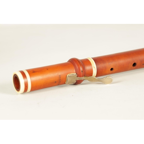 495 - AN EARLY 19TH CENTURY BOXWOOD AND IVORY FLUTE BY NORFOLK UK Ivory Act 2018 Exemption Submission Refe... 