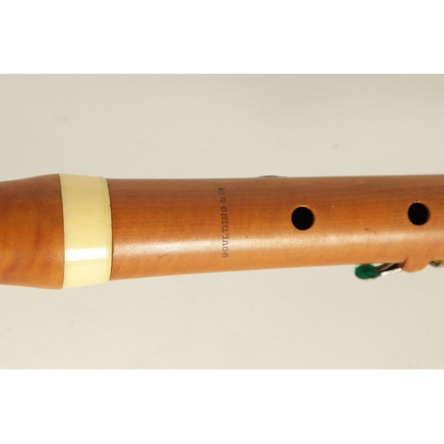 496 - AN EARLY 19TH CENTURY BAROQUE BOXWOOD AND IVORY FLUTE BY GOULDING, LONDON UK Ivory Act 2018 Exemptio... 