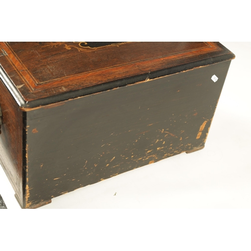 497 - A 19TH CENTURY LEVER WOUND SWISS ORCHESTRAL MUSIC BOX playing six tunes with built in organ to base,... 