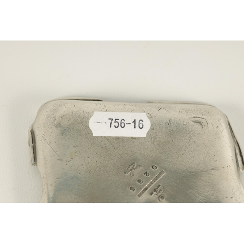 530 - A LIBERTY STYLE ARTS AND CRAFTS RECTANGULAR PEWTER CIGARETTE BOX the planished cushion shaped lid wi... 