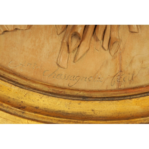 567 - ANTONIE CHASSAGNOLLE (ACTIVE CIRCA 1780). A FINE GEORGE III CARVED HIGH-RELIEF WORK LIMEWOOD OVAL PA... 