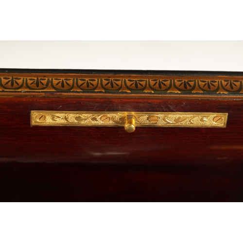 590 - A FINE 19TH CENTURY FRENCH BLACK AND GOLD LACQUERWORK ROSEWOOD BOX IN THE JAPANESE TASTE the moulded... 