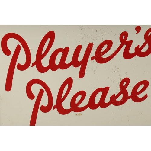 637 - AN OVER-SIZED VINTAGE JOHN PLAYER'S ADVERTISING ENAMELLED TOBACCO SIGN with original wood frame. (10... 