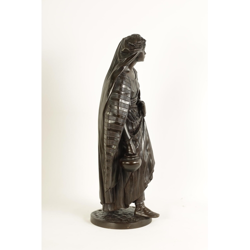 684 - JEAN JULES SALMSON (1823 -1902) A 19TH CENTURY FRENCH PATINATED BRONZE SCULPTURE depicting an Easter... 