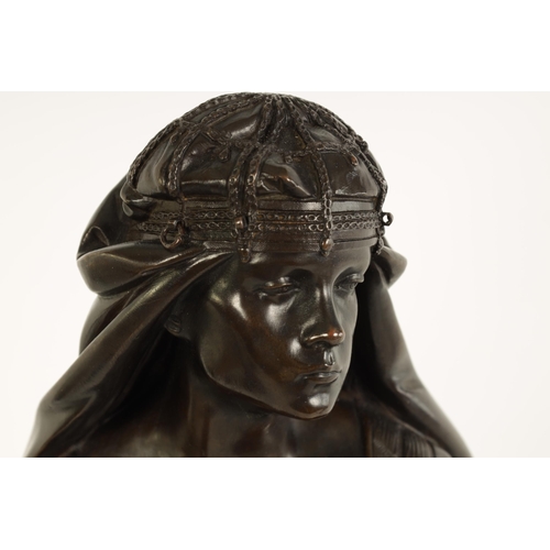 684 - JEAN JULES SALMSON (1823 -1902) A 19TH CENTURY FRENCH PATINATED BRONZE SCULPTURE depicting an Easter... 