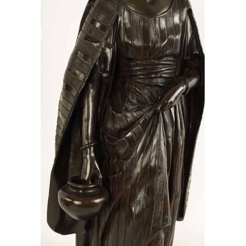 684 - JEAN JULES SALMSON (1823 -1902) A 19TH CENTURY FRENCH PATINATED BRONZE SCULPTURE depicting an Easter... 