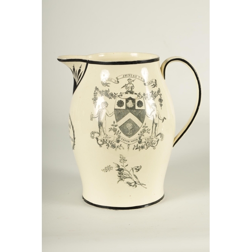 70 - AN EARLY 19TH CENTURY CREAMWARE PRESENTATION JUG 