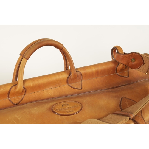 736 - A VERY GOOD QUALITY LARGE TAN LEATHER GLADSTONE STYLE BAG made by the French gunsmiths Gastinne Rene... 