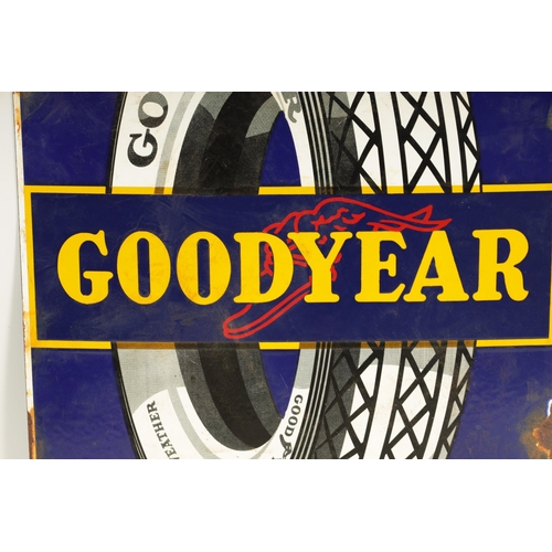 739 - A 20TH CENTURY GOODYEAR ADVERTISING ENAMEL SIGN (61cm high 40cm wide )