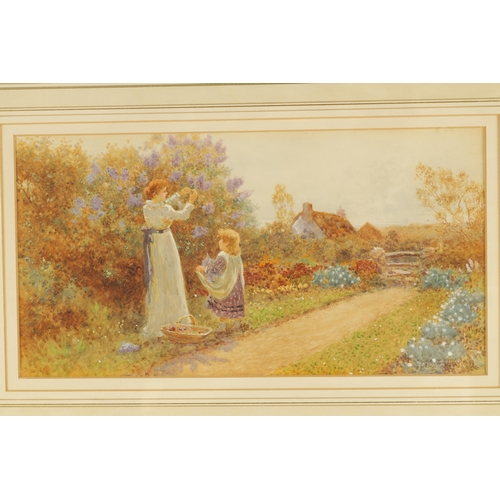 798 - THOMAS LLOYD (1849-1910) A LATE 19TH CENTURY WATERCOLOUR depiciting a country cottage landscape with... 