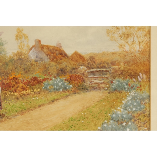 798 - THOMAS LLOYD (1849-1910) A LATE 19TH CENTURY WATERCOLOUR depiciting a country cottage landscape with... 