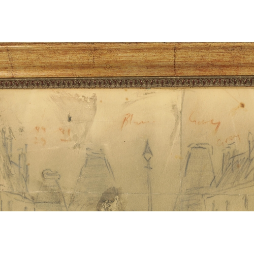 846 - A 20TH CENTURY PENCIL DRAWING ON PAPER SIGNED LS LOWRY inscribed and numbered in rust red signed LS ... 