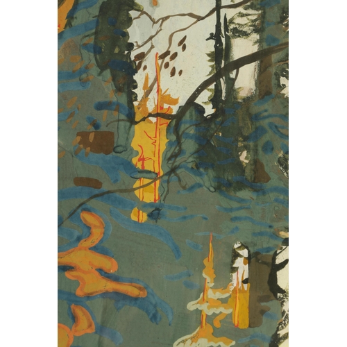 866 - ATT. TOM THOMSON (CANADIAN 1877-1917) A LARGE EARLY 20TH CENTURY GOUACHE AND WATERCOLOUR the impress... 