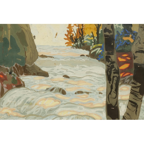 866 - ATT. TOM THOMSON (CANADIAN 1877-1917) A LARGE EARLY 20TH CENTURY GOUACHE AND WATERCOLOUR the impress... 