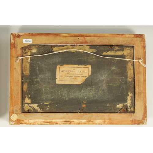 879 - ATT. HENRY THOMAS ALKEN (1785-1851) PAIR OF OILS ON WOOD PANELS. Horse racing, old labels on reverse... 